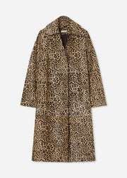 Leather Leopard Coat in Calf Hair - Leopard - CO Collections